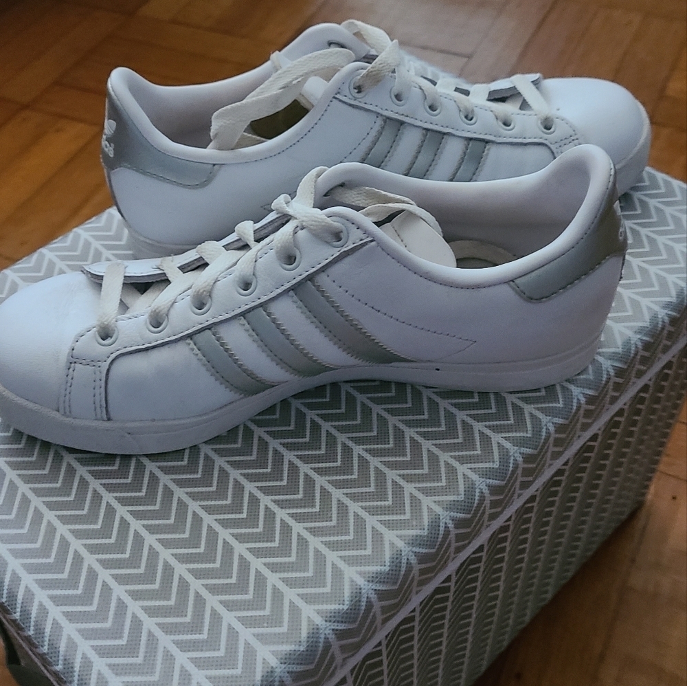 Adidas Grand Court All Leather Sneakers size 7 hp 21x🔥🔥🔥🔥 - Picture 4 of 11